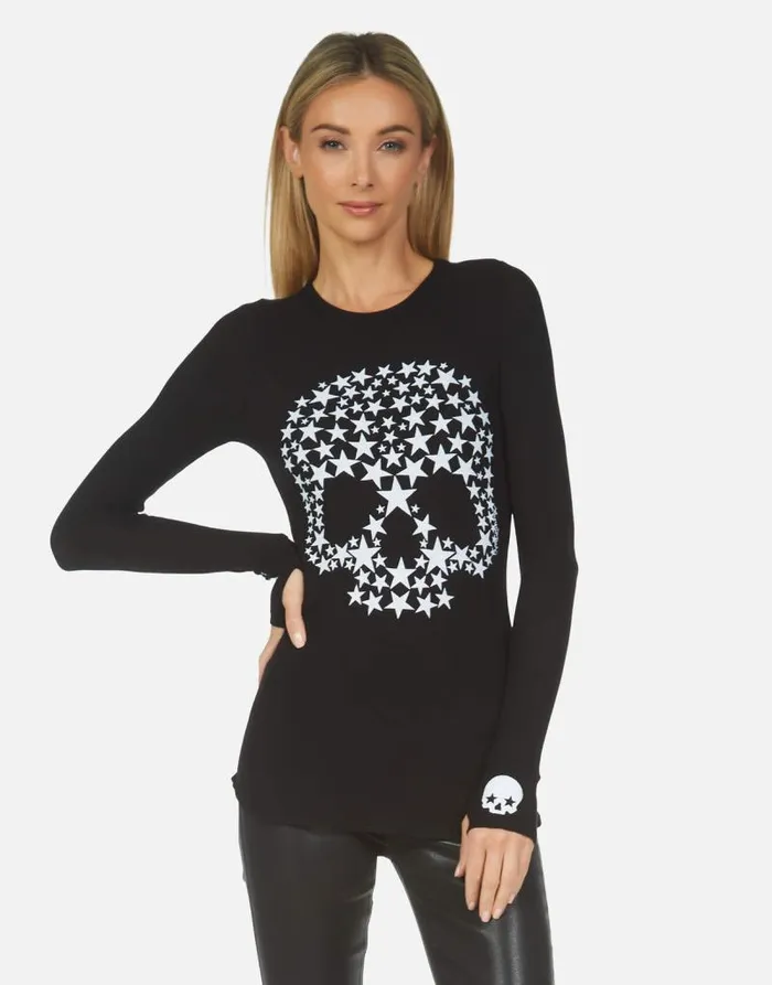 McKinley Star Skull Black Women Lauren Moshi Long Sleeve