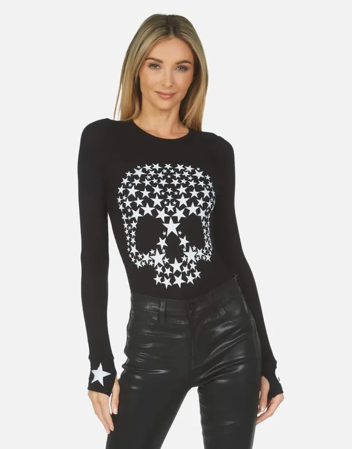 McKinley Star Skull Black Women Lauren Moshi Long Sleeve