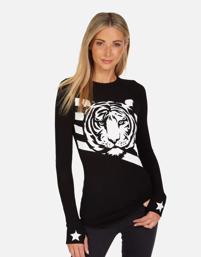 McKinley Tiger Stars U0026 Stripes Black Women Lauren Moshi Long Sleeve