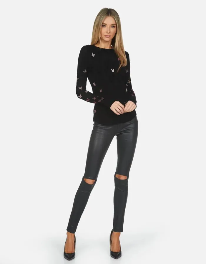 McKinley X Crystal Butterflies Black Women Lauren Moshi Long Sleeve