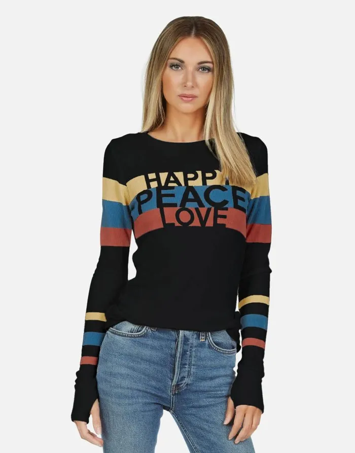 McKinley X Happy Peace Love Black Women Lauren Moshi Long Sleeve