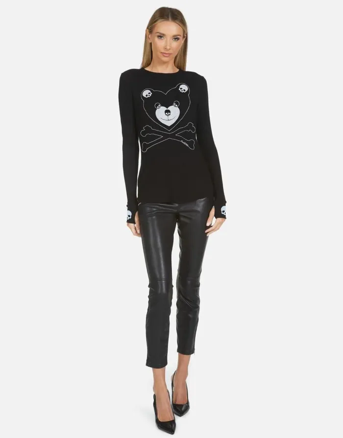 McKinley X Skull Love Bear Black Women Lauren Moshi Long Sleeve