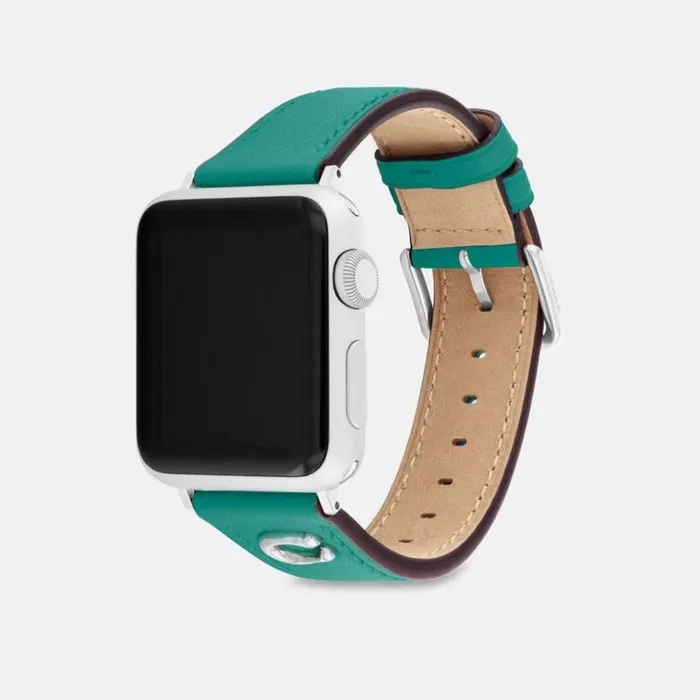 Men Apple Watch Strap 38 Mm 40 Mm And 41 Mm Bright Green Coach Watches