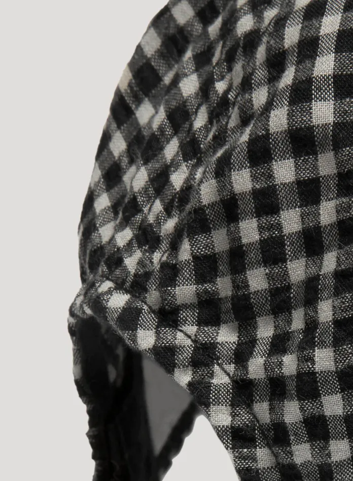 Men Baseball Cap Gingham Black Multi YMC Headwear