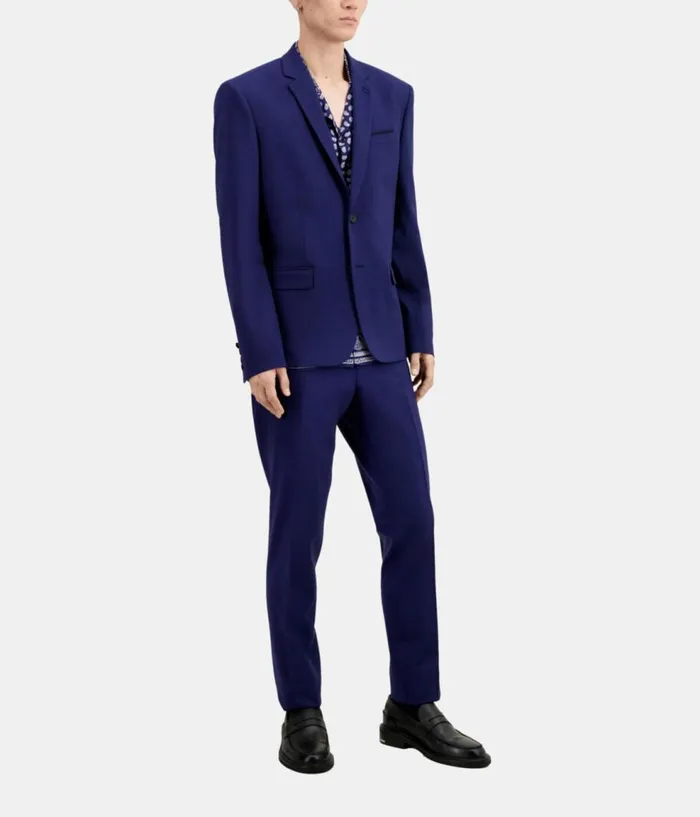 Men Blazers and Suits THE KOOPLES Bright Blue Wool Suit Jacket