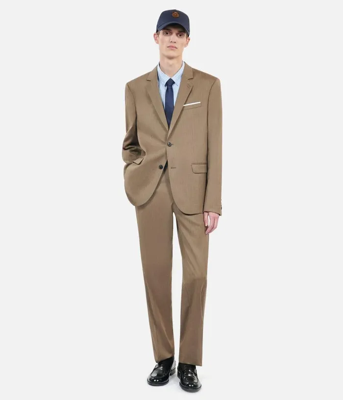 Men Blazers and Suits THE KOOPLES Light Brown Wool Suit Trousers