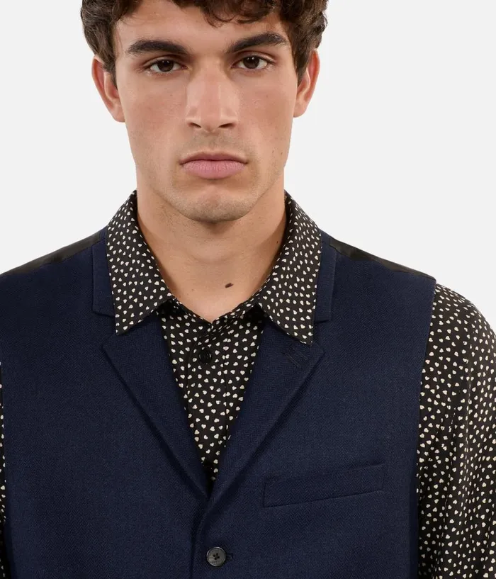 Men Blazers and Suits THE KOOPLES Navy Blue Wool Blend Waistcoat Men Blazers and Suits THE KOOPLES Navy Blue Wool Blend Waistcoat