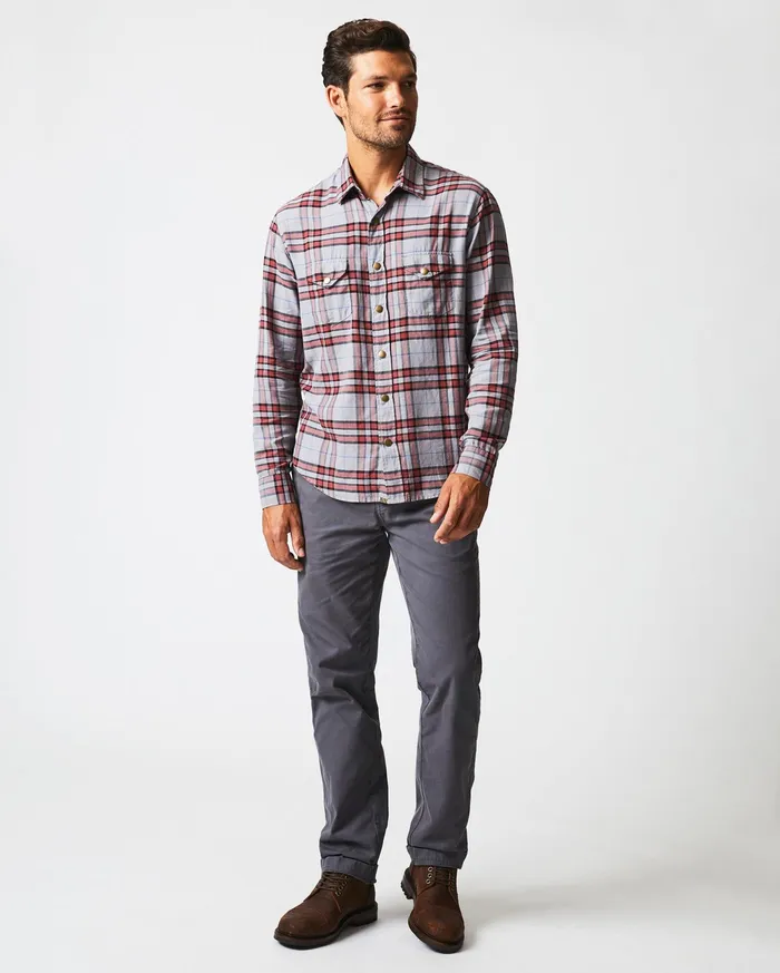 Men Bold Plaid Western Snap Front Shirt Greymulti Billy Reid Shirting
