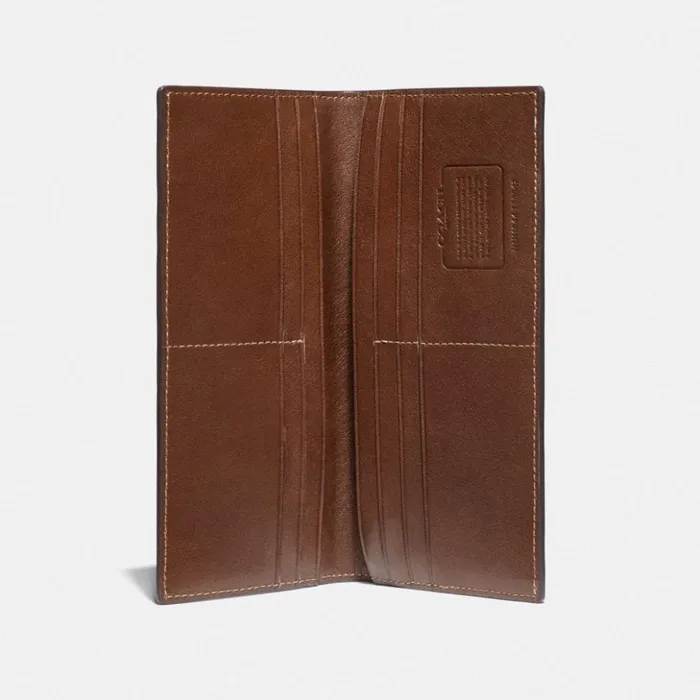 Men Breast Pocket Wallet Saddle Coach Large Wallets
