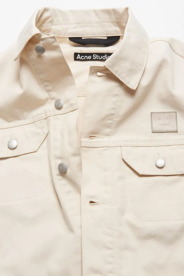 Men Canvas Jacket Oatmeal Melange Acne Studios Outerwear