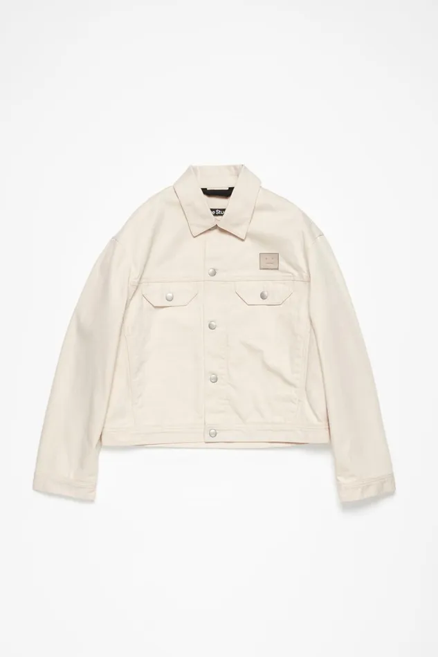 Men Canvas Jacket Oatmeal Melange Acne Studios Outerwear