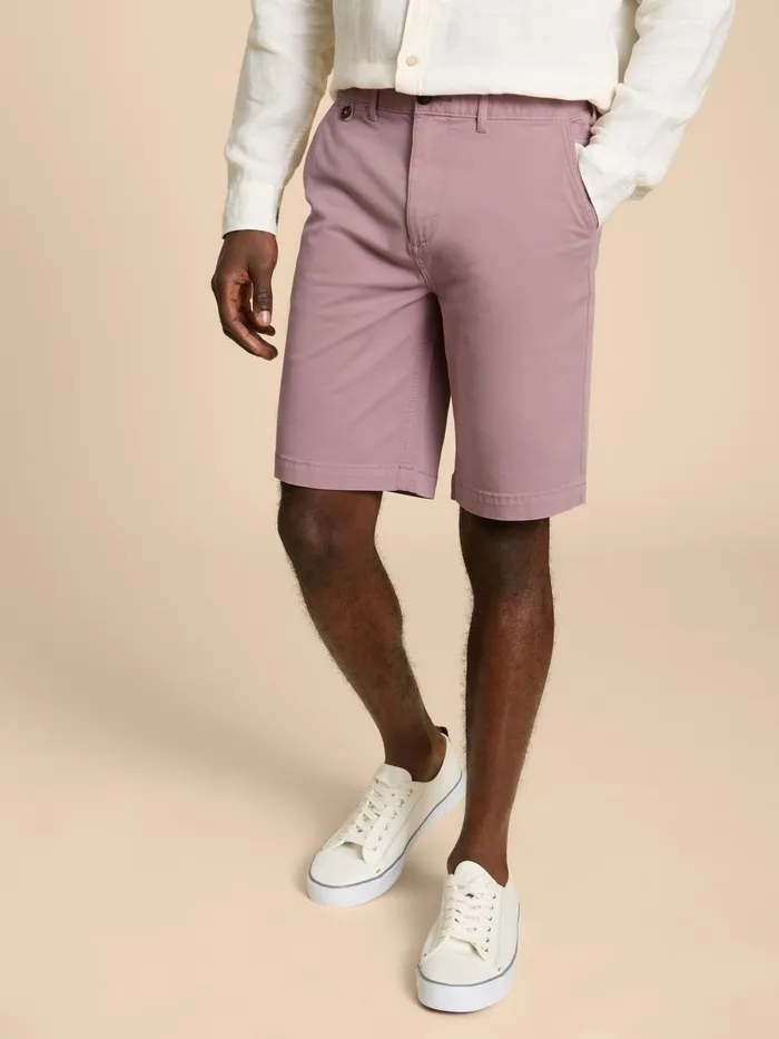 Men CHINOS White Stuff Sutton Organic Chino Short Dusty Pink Men CHINOS White Stuff Sutton Organic Chino Short Dusty Pink