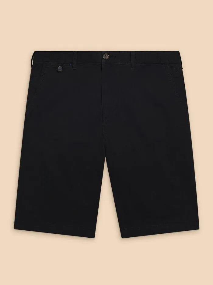 Men CHINOS White Stuff Sutton Organic Chino Short Washed Black Men CHINOS White Stuff Sutton Organic Chino Short Washed Black