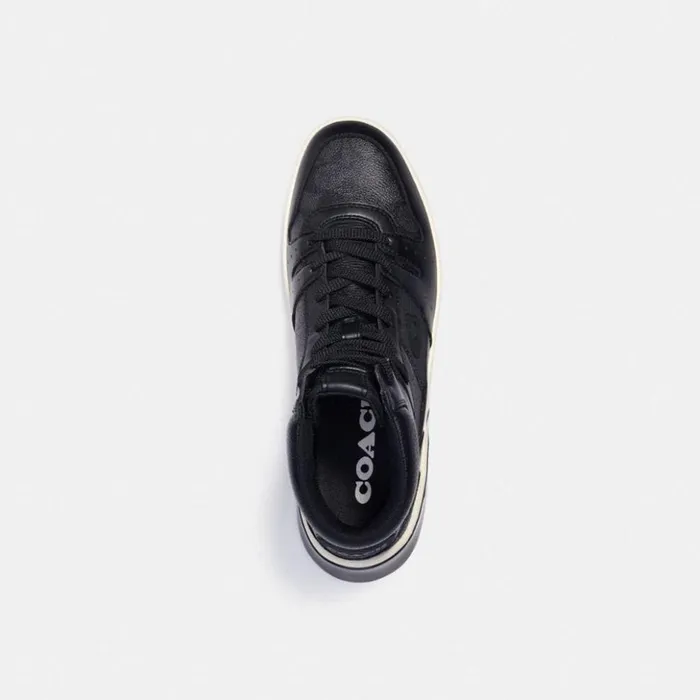Men Citysole High Top Sneaker In Signature Canvas Charcoal Black Coach Sneakers Men Citysole High Top Sneaker In Signature Canvas Charcoal Black Coach Sneakers