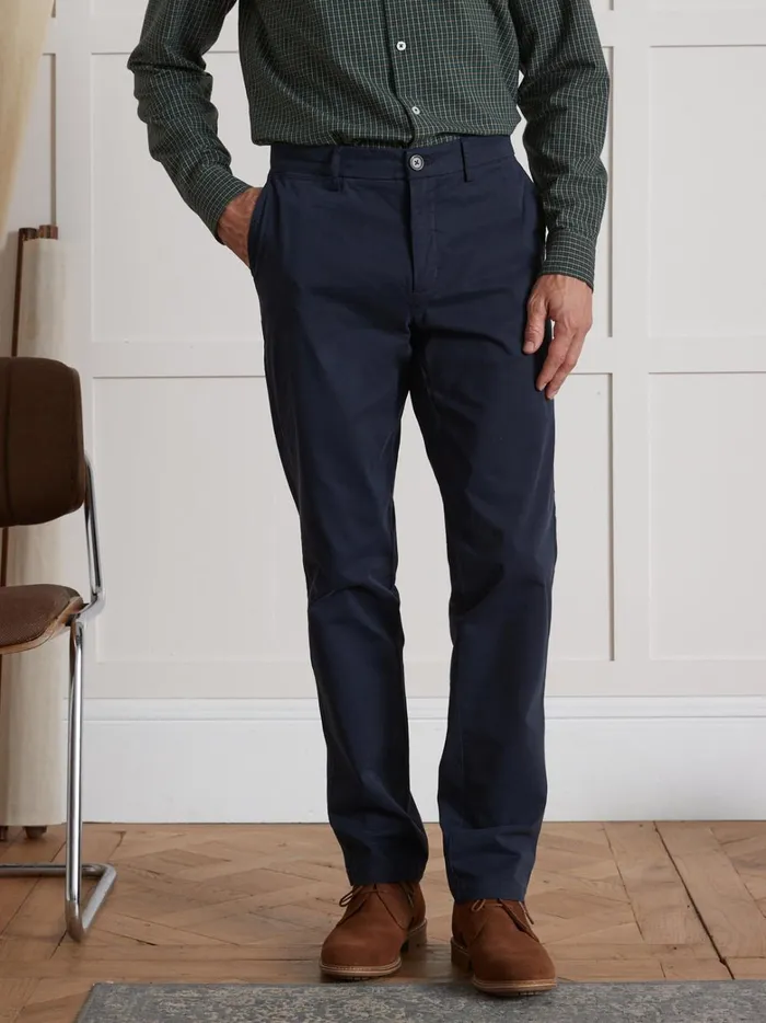 Men Clothing Cyrillus Chino Trousers Marine