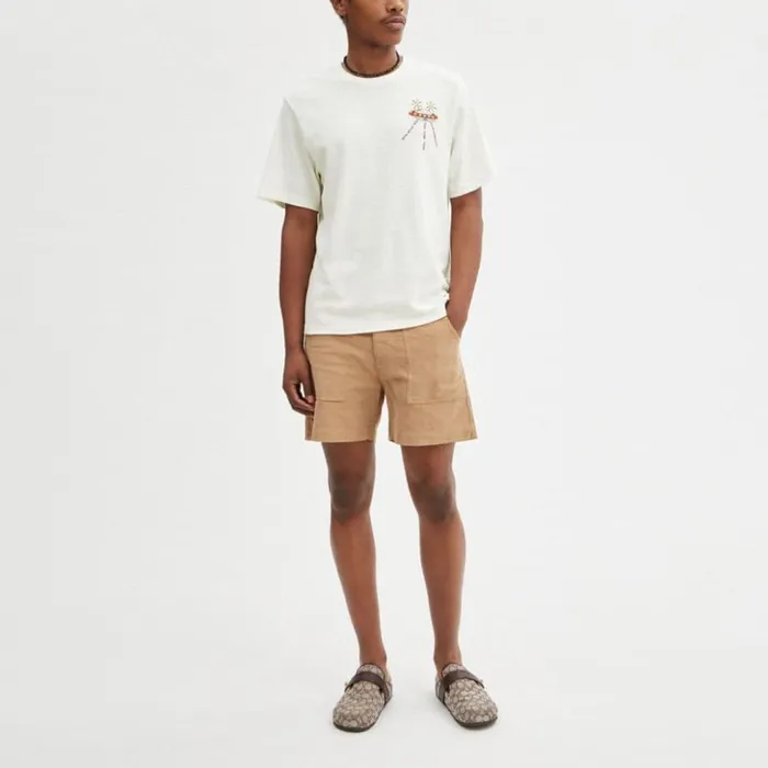 Men Coach X Observed By Us T Shirt Cream Multi Coach Tops and Bottoms