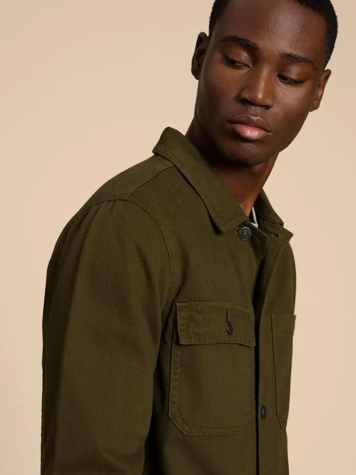Men COATS and JACKETS White Stuff Kynman Workwear Jacket Khaki Green