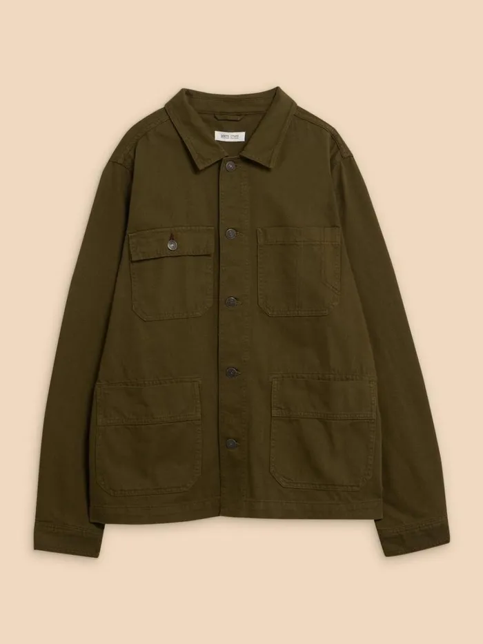 Men COATS and JACKETS White Stuff Kynman Workwear Jacket Khaki Green