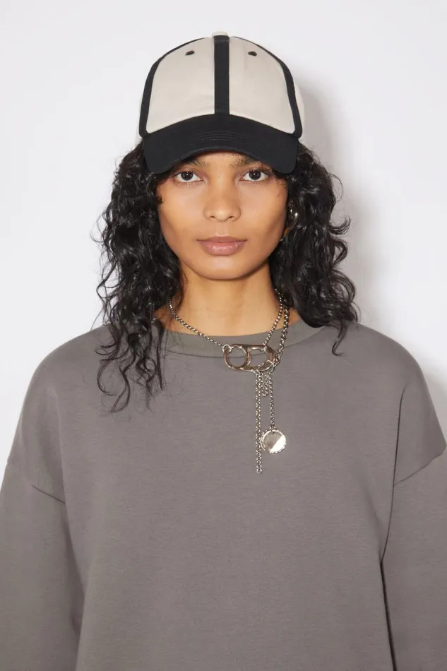 Men Cotton Baseball Cap Blackwhite Acne Studios Hats