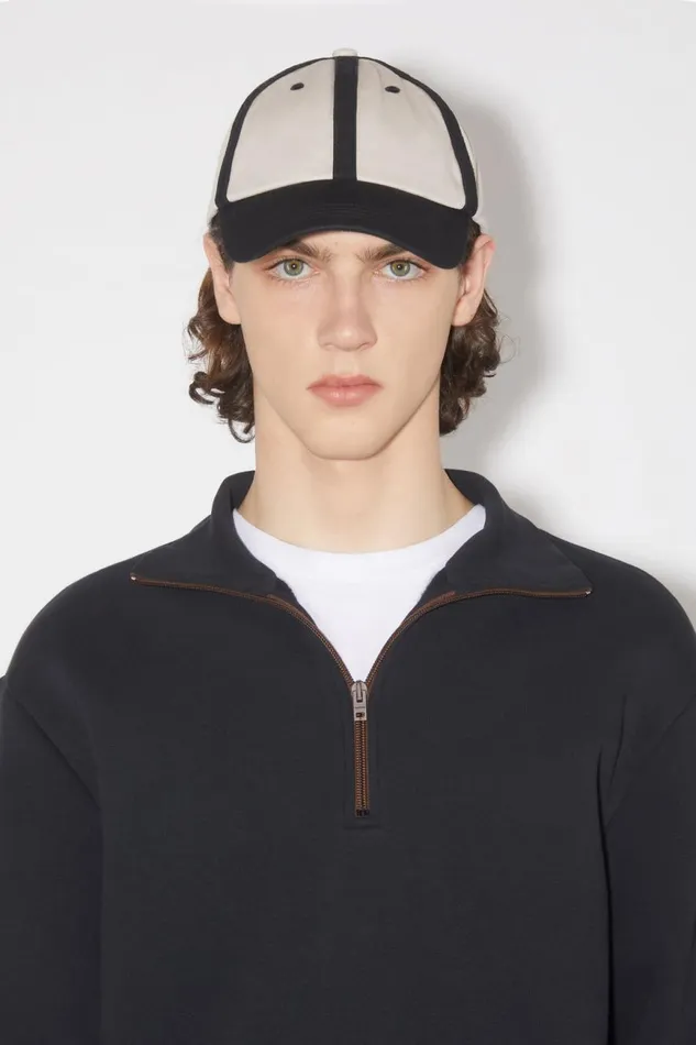 Men Cotton Baseball Cap Blackwhite Acne Studios Hats