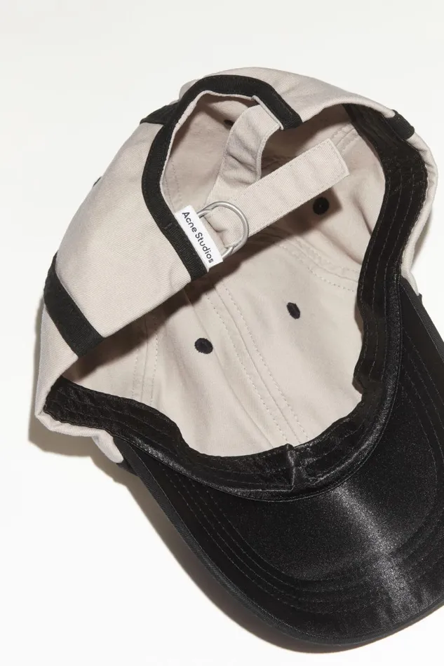 Men Cotton Baseball Cap Blackwhite Acne Studios Hats