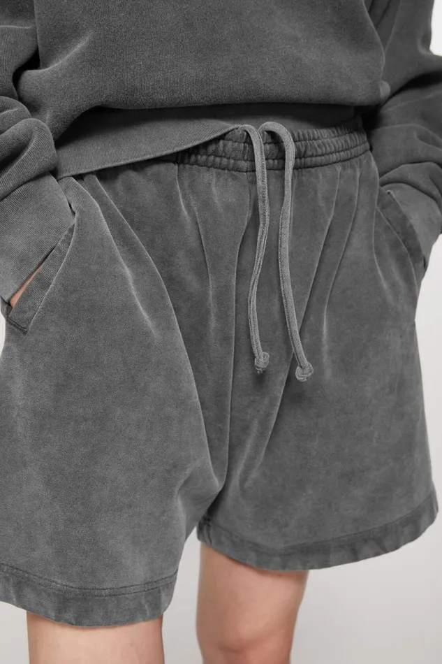 Men Cotton Shorts Faded Black Acne Studios Shorts