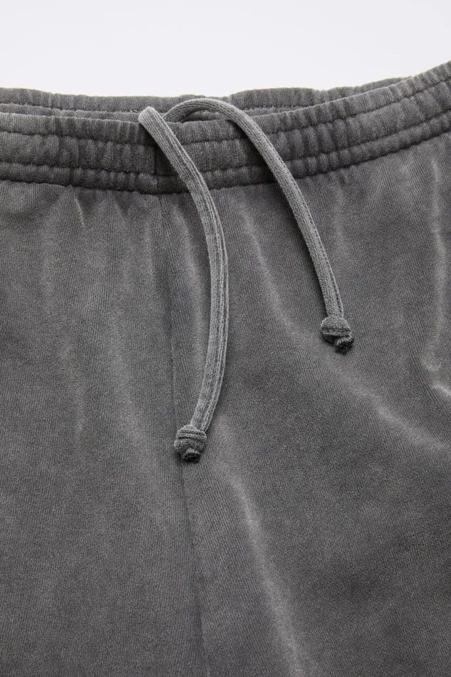Men Cotton Shorts Faded Black Acne Studios Shorts