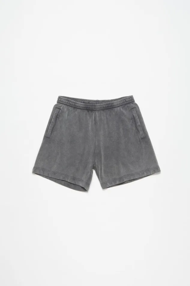 Men Cotton Shorts Faded Black Acne Studios Shorts