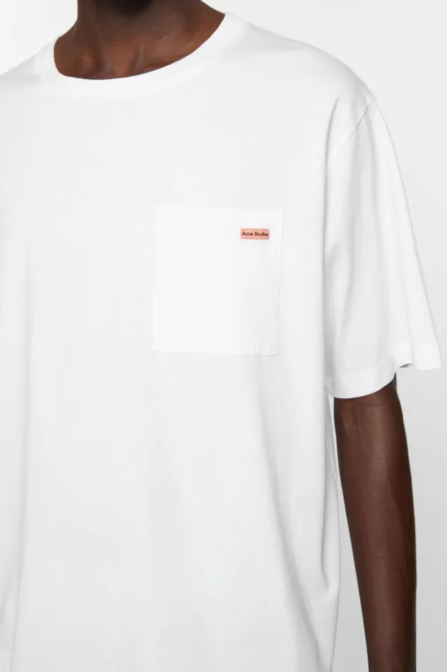 Men Crew Neck Tshirt 8211 Relaxed Fit Optic White Acne Studios Tshirts
