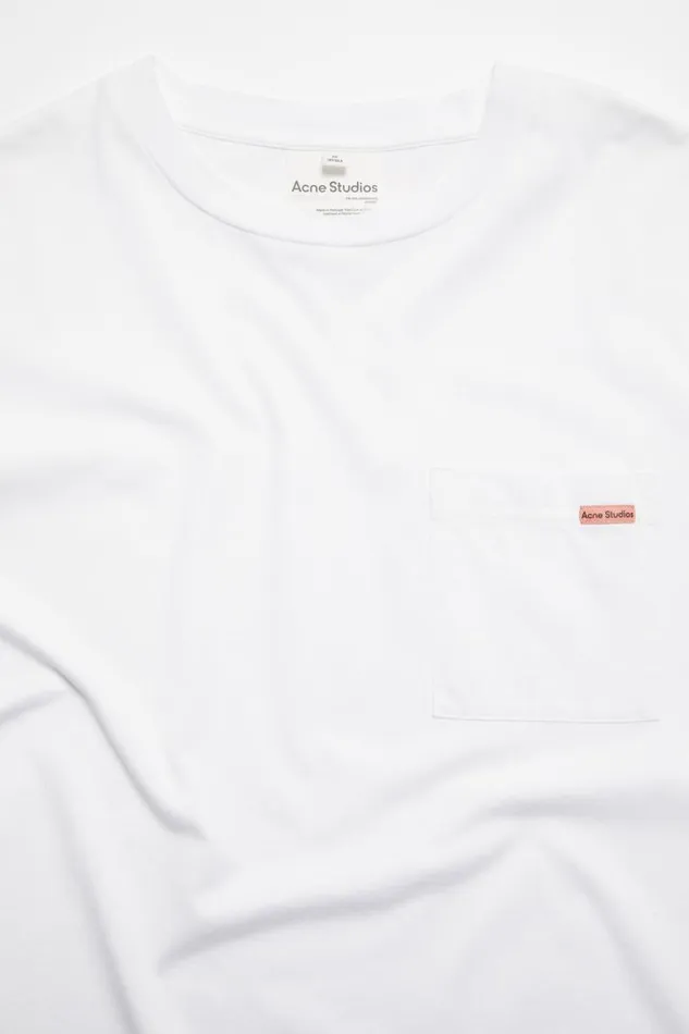 Men Crew Neck Tshirt 8211 Relaxed Fit Optic White Acne Studios Tshirts