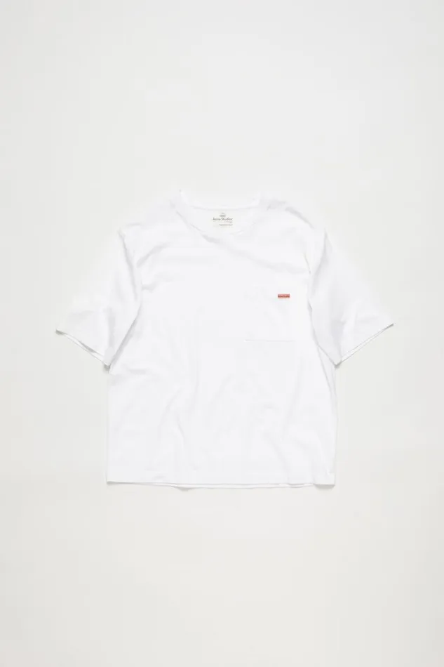 Men Crew Neck Tshirt 8211 Relaxed Fit Optic White Acne Studios Tshirts