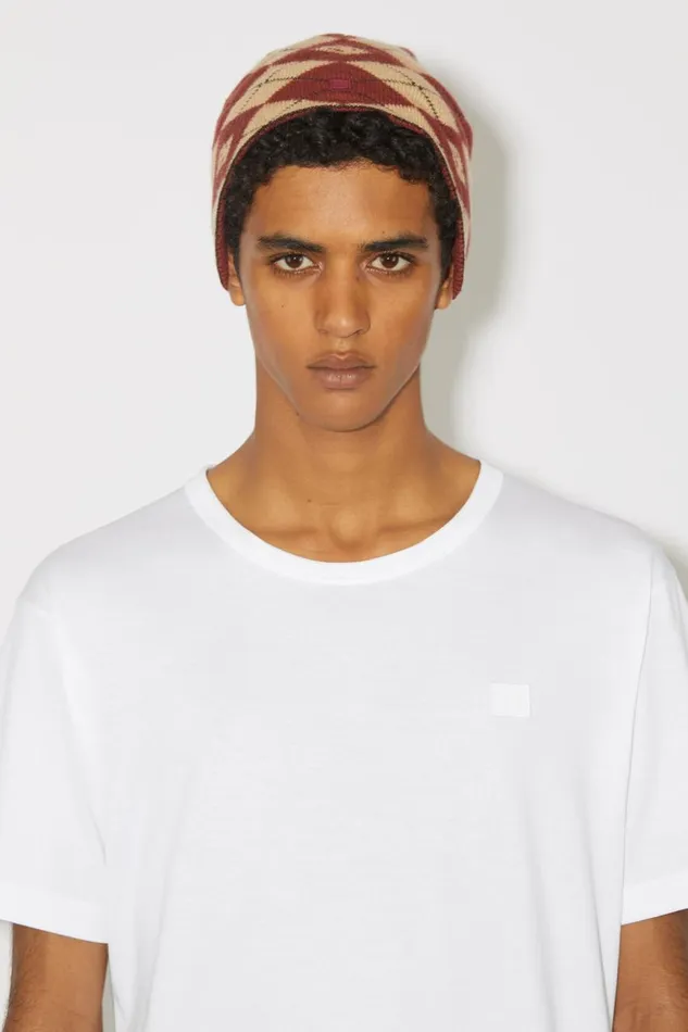 Men Crew Neck Tshirt Regular Fit Optic White Acne Studios Tshirts