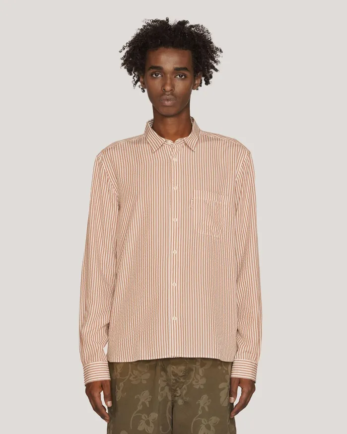 Men Curtis Shirt Brown Multi YMC Shirts