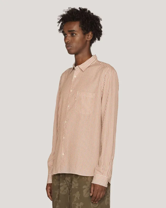 Men Curtis Shirt Brown Multi YMC Shirts