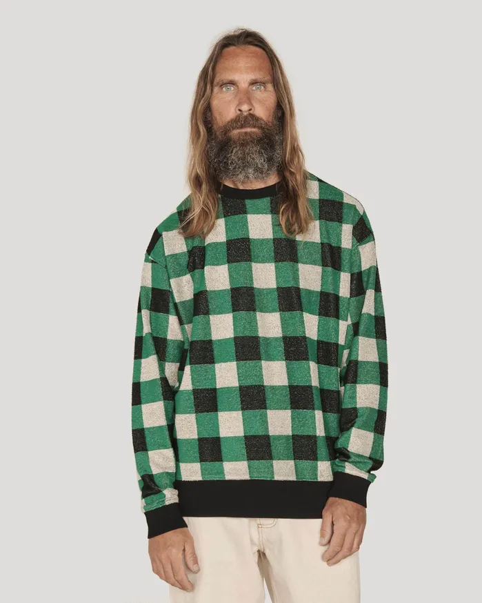 Men Daisy Age Sweatshirt Black Check YMC Tops and TShirts