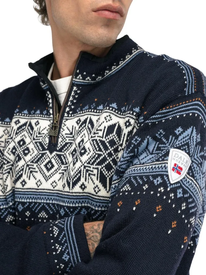 Men Dale Of Norway Halfzip Blyfjell Knit Sweater