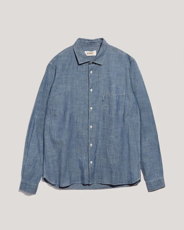 Men Earth Curtis Shirt Light Indigo YMC Earth