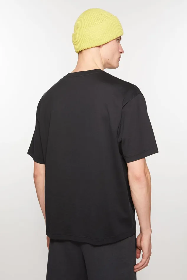Men Face Logo Tshirt 8211 Relaxed Fit Black Acne Studios Tshirts