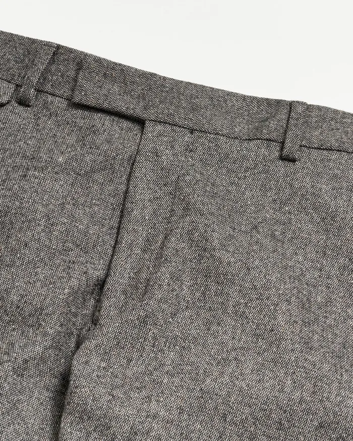 Men Flat Front Trouser Charcoal Grey Billy Reid Suiting