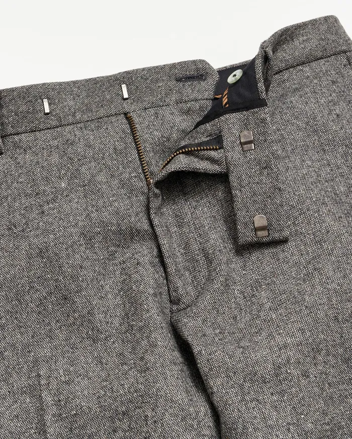 Men Flat Front Trouser Charcoal Grey Billy Reid Suiting