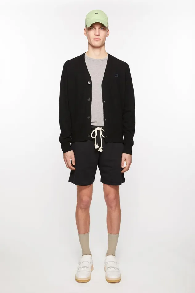 Men Fleece Shorts Black Acne Studios Shorts