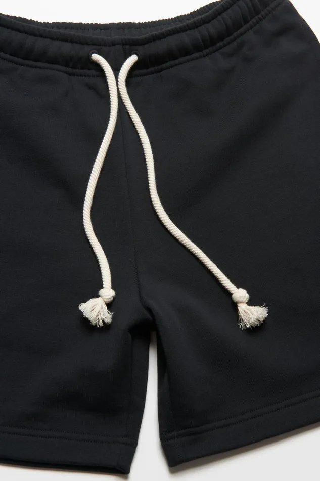 Men Fleece Shorts Black Acne Studios Shorts