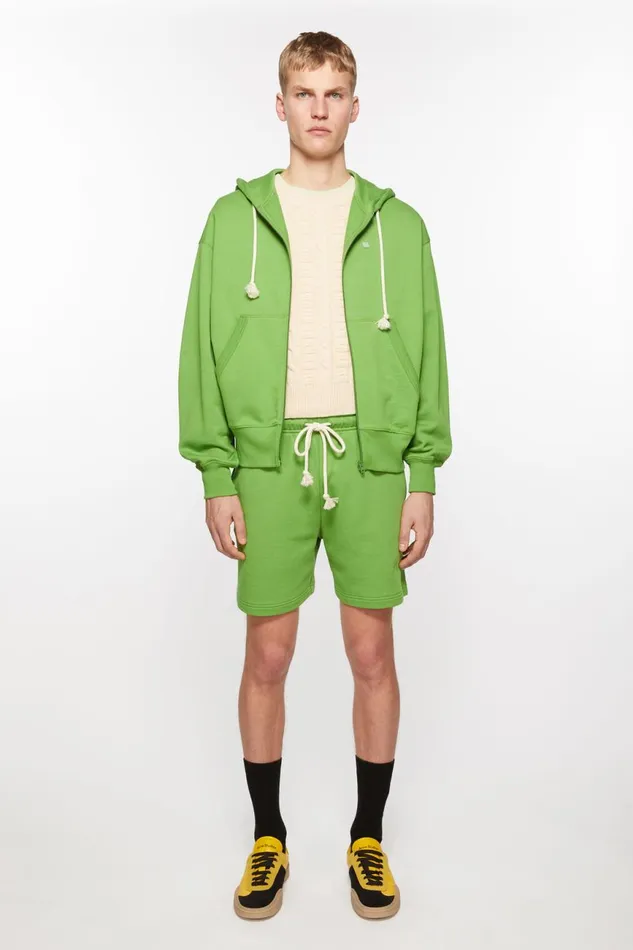Men Fleece Shorts Herb Green Acne Studios Shorts
