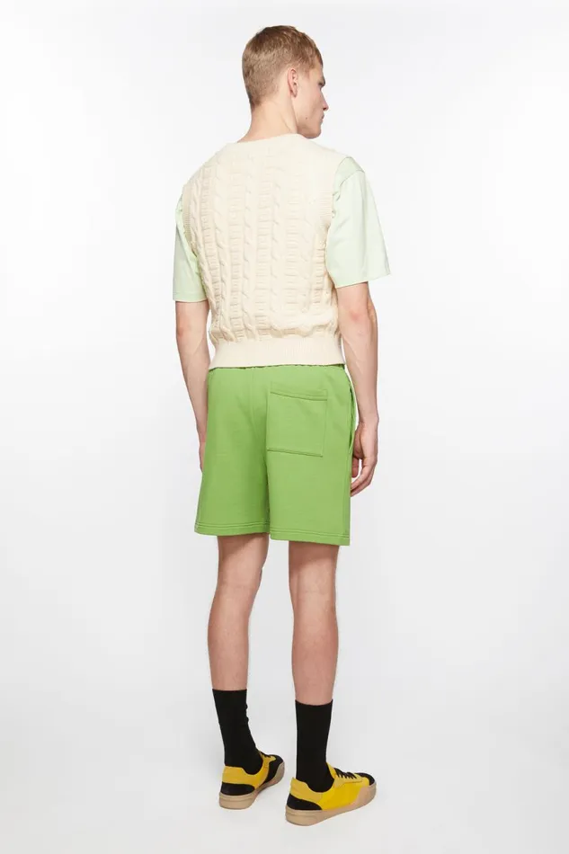 Men Fleece Shorts Herb Green Acne Studios Shorts