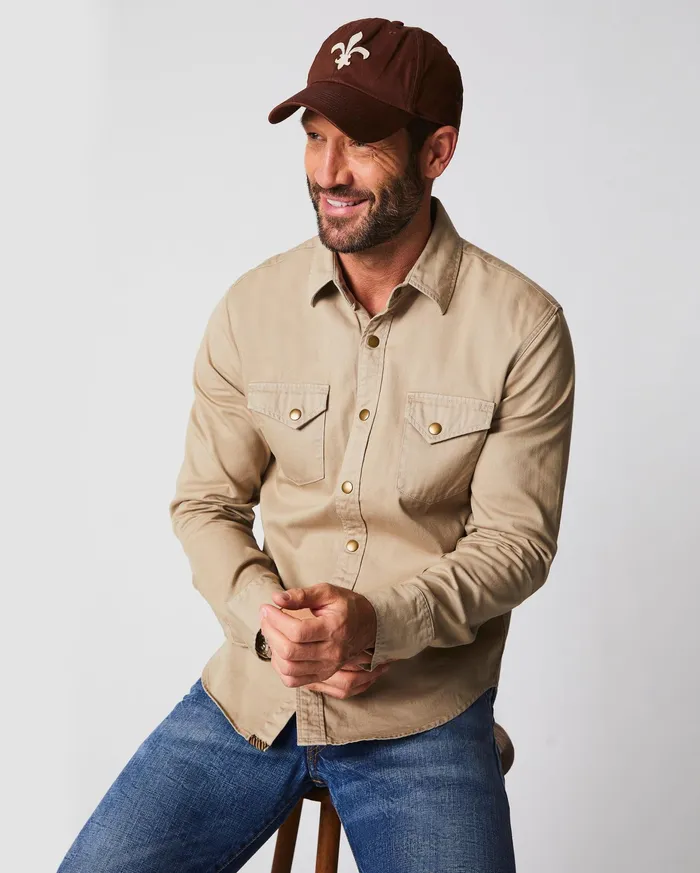 Men Fleur De Lis Cap Billys Brown Billy Reid Accessories