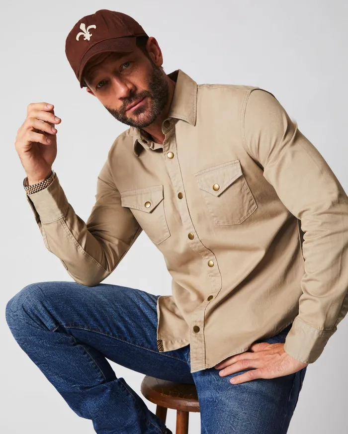 Men Fleur De Lis Cap Billys Brown Billy Reid Accessories