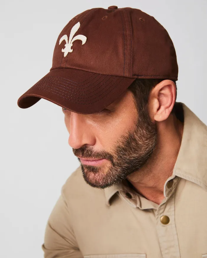 Men Fleur De Lis Cap Billys Brown Billy Reid Accessories