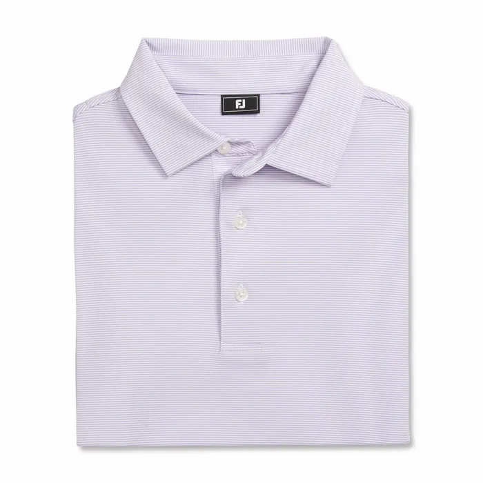 Men FootJoy MicroFeeder Stripe Lisle Shirts