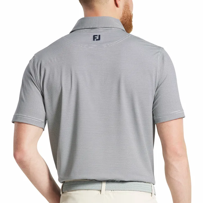 Men FootJoy MicroFeeder Stripe Lisle Shirts