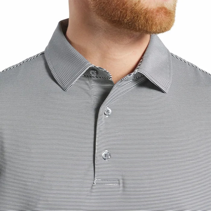 Men FootJoy MicroFeeder Stripe Lisle Shirts